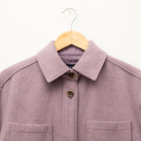 Recycled Wool Shirt Jacket - Amethyst Purple - Gap Small Tall (fits medium) - Picture 4 of 10